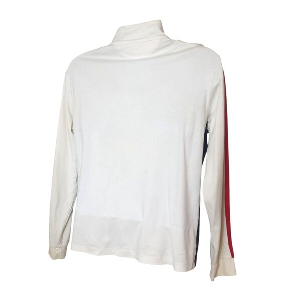 Polo Ralph Lauren Mens M Polo Pullover White Pima Soft Cotton 1/4 Zip Preppy - Picture 3 of 6